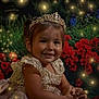Aurora joined the competition — help win amazing prizes! child, girl, smiling, tiara, dress, flower, garden, glowing_lights, portrait, happy, night, red_flowers, sparkle, cute, face, hands, nature, outdoor, celebration, festive