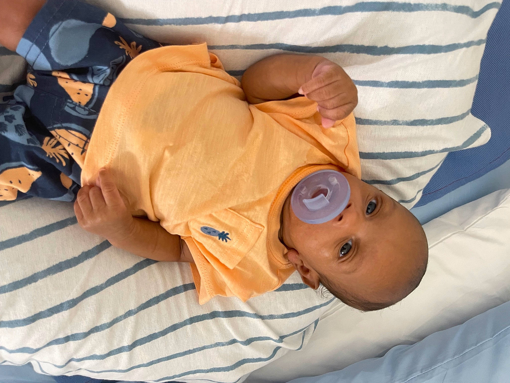 Azari joined the competition — help win amazing prizes! abdomen, baby, baby_sleeping, bed, child, comfort, elbow, hand, hat, hospital, human_body, human_leg, joint, knee, linens, medical, person, room, service, sitting