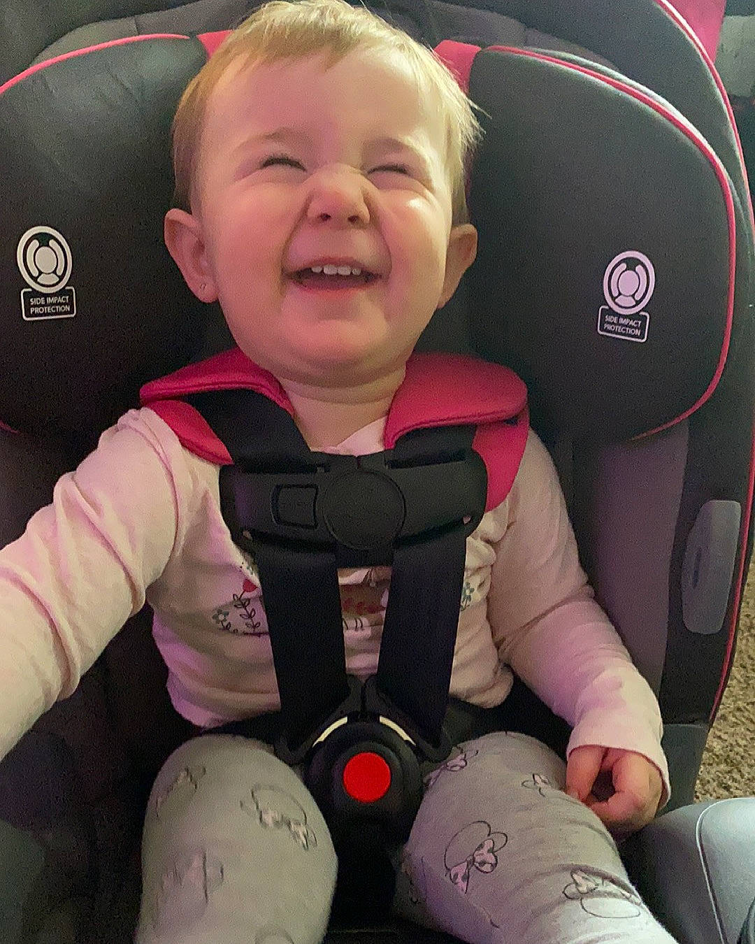 Aubrey is registered to the contest to win money with this photo: auto_part, baby, baby_products, baby_toddler_clothing, car_seat, car_seat_cover, child, comfort, cool, face, fun, grass, happy, head, person, personal_protective_equipment, sitting, smile, thumb, toddler