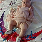 Lemailey joined the competition — help win amazing prizes! accessory, baby, bedding, blanket, child, chubby_cheeks, cute, feet, floral_pattern, headband, indoor, infant, lying_down, pink_dress, portrait, shoes, sleepy, soft_toy, stuffed_bunny, tutu