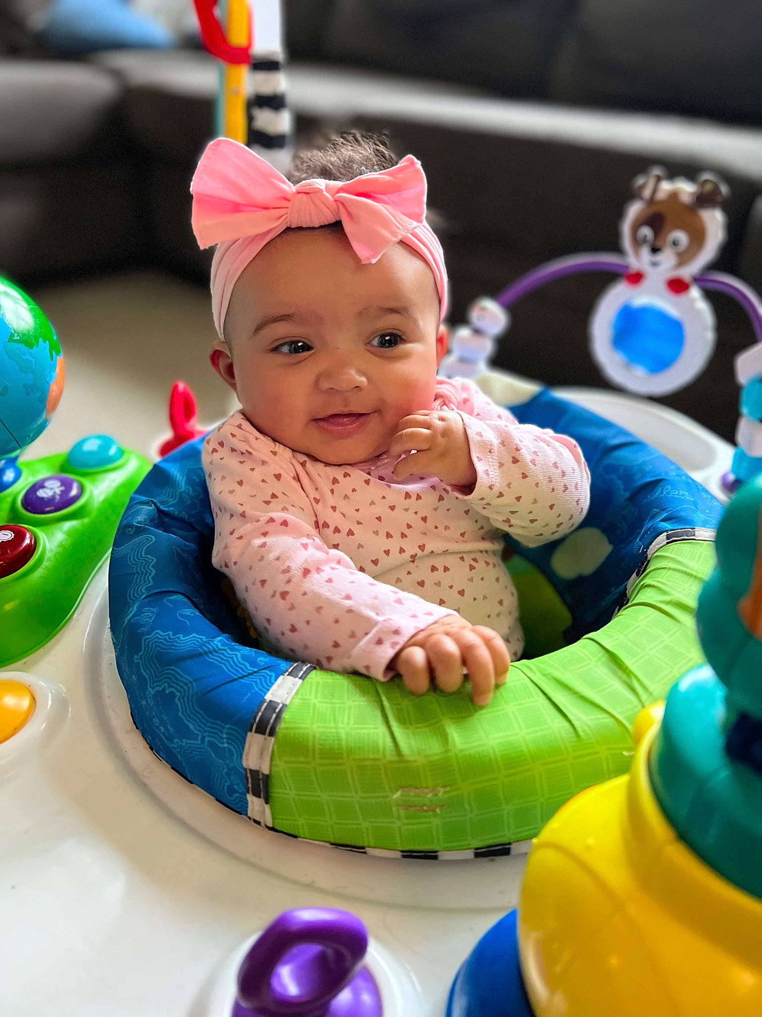 Jayliana joined the competition — help win amazing prizes! baby, baby_playing_with_toys, baby_products, baby_toddler_clothing, baby_toys, child, event, fashion_accessory, fun, happy, headgear, headwear, leisure, people, person, pink, play, product, purple, recreation