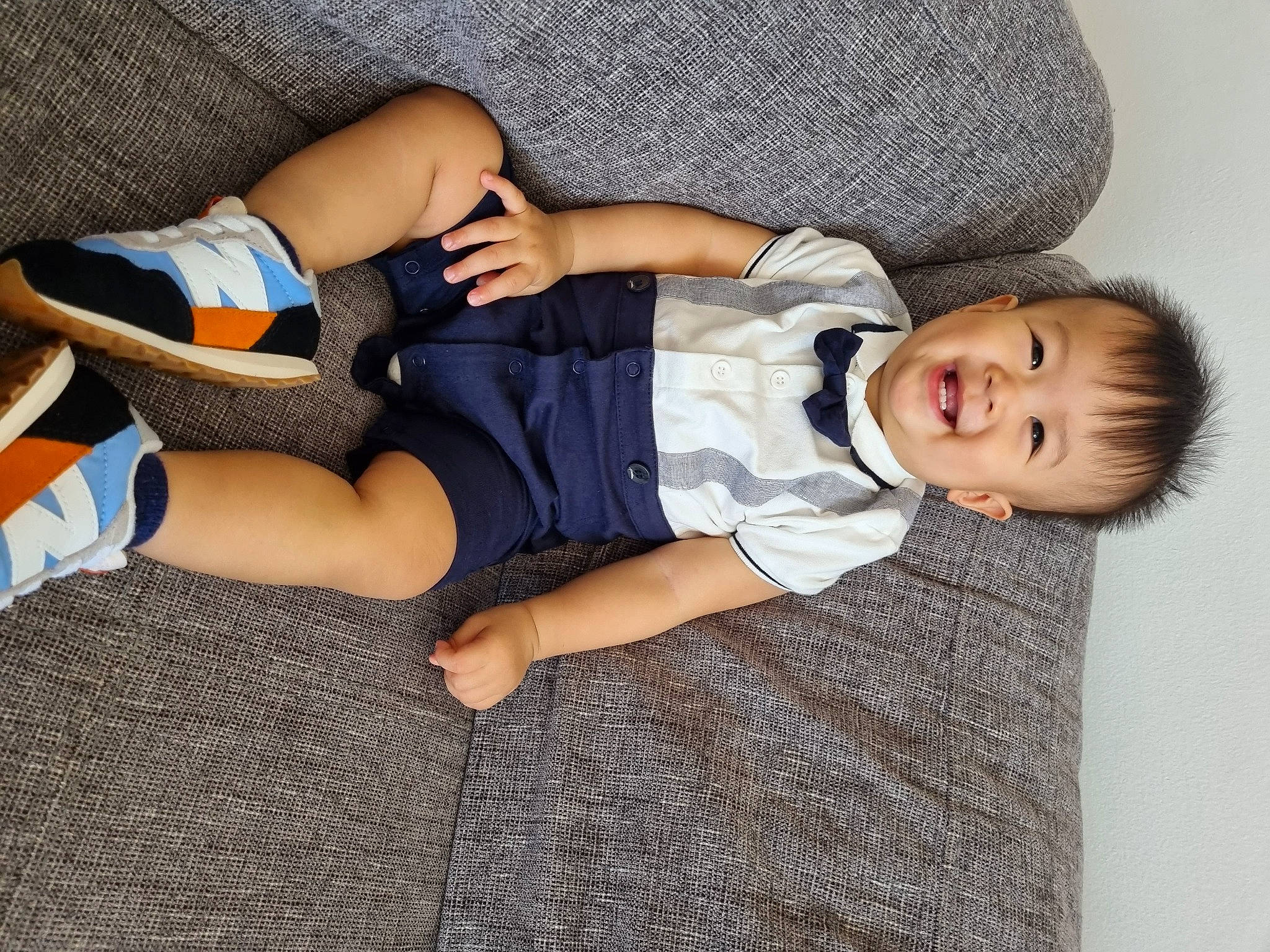 Scott joined the competition — help win amazing prizes! baby_toddler_clothing, child, comfort, elbow, finger, flooring, foot, human_leg, joint, joy, knee, lap, linens, person, sleeve, smile, sock, t_shirt, thigh, toddler
