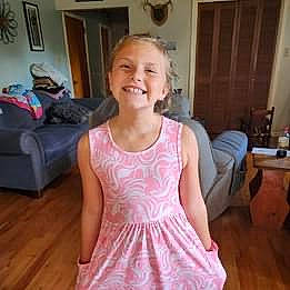 Addyson joined the competition — help win amazing prizes! baby_toddler_clothing, chest, comfort, floor, flooring, furniture, hair, happy, hardwood, head, joy, laminate_flooring, person, picture_frame, shoulder, smile, t_shirt, trunk, varnish, waist