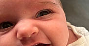Violett joined the competition — help win amazing prizes! baby, cheeks, child, closeup, clothing, cute, expression, eyes, face, happy, human, infant, joyful, mouth, onesie, person, portrait, skin, smile, young