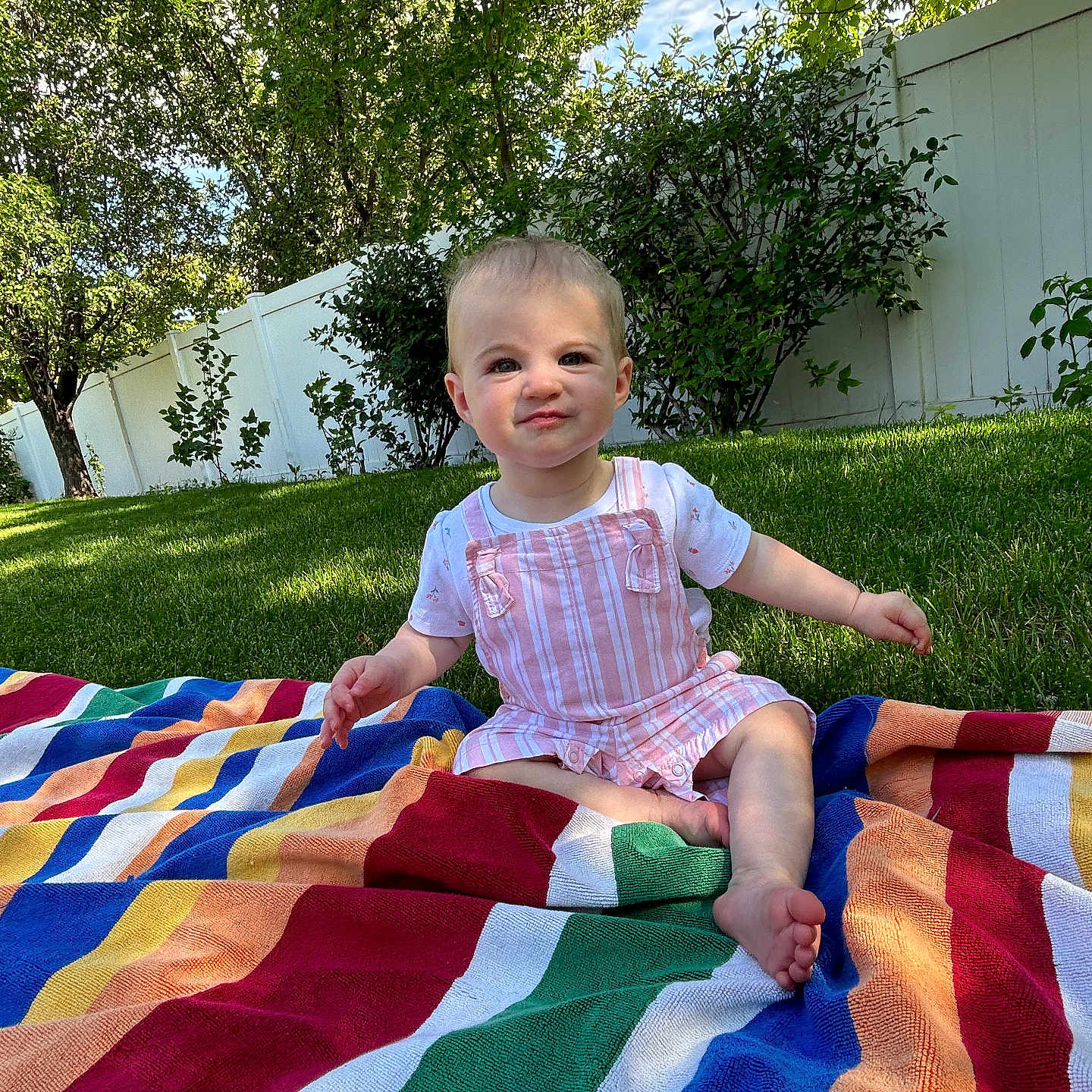Serenity is registered to the contest to win money with this photo: architecture, baby, backyard, blanket, building, face, grass, head, nature, outdoors, park, person, photography, plant, portrait, quilt, shelter, summer, tree, yard