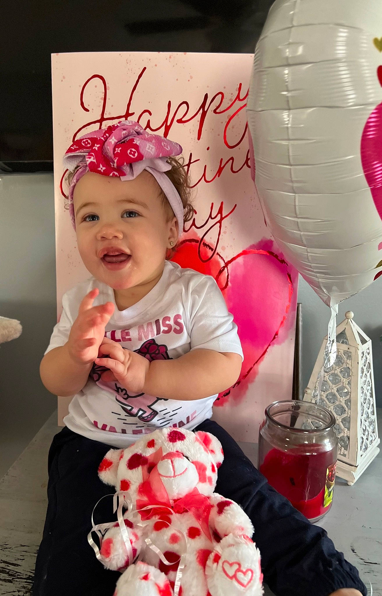 Aleena joined the competition — help win amazing prizes! baby, baby_toddler_clothing, balloon, beauty, child, event, facial_expression, fashion, fun, happy, hat, headpiece, headwear, magenta, pattern, person, pink, product, red, smile
