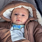 Noah participe au concours pour gagner de l'argent avec cette photo : baby, blanket, cheeks, close_up, coat, cozy, cute, eyelashes, eyes, face, fleece, hood, infant, jacket, mouth, nose, portrait, soft_texture, stroller, zipper