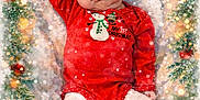 Wrenley joined the competition — help win amazing prizes! baby, sleeping, christmas, holiday, festive, red_clothing, santa_hat, blanket, cozy, lights, ornaments, decoration, infant, cute, portrait, celebration, winter, child, soft, peaceful