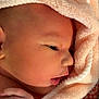 baby, newborn, blanket, soft, cute, face, hand, skin, sleepy, infant, hood, profile, closeup, peaceful, wrapped, warm, child, person, portrait, cozy