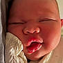 Harper joined the competition — help win amazing prizes! baby, close_up, sleeping, face, cheeks, mitten, blanket, soft_lighting, newborn, peaceful, infant, portrait, cute, skin, mouth, nose, eyelids, warm, cozy, resting