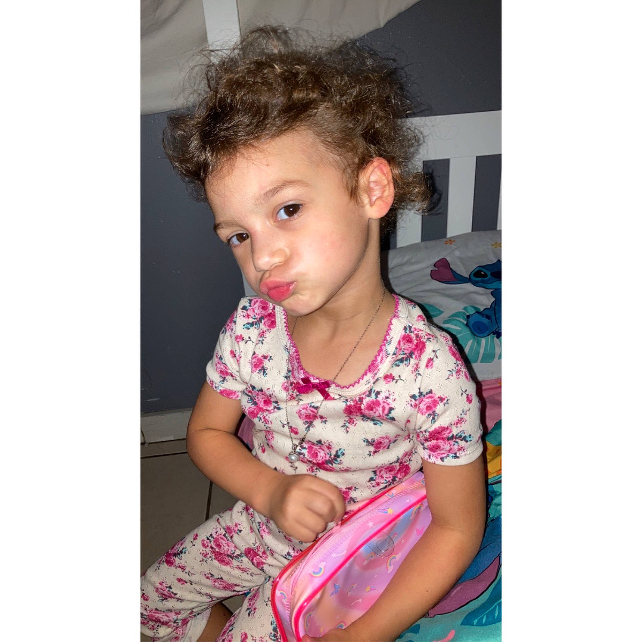 Everly joined the competition — help win amazing prizes! child, chin, cool, elbow, electric_blue, eyebrow, eyelash, face, hair, hand, happy, human_body, magenta, neck, pattern, person, shirt, shoulder, sitting, sleeve