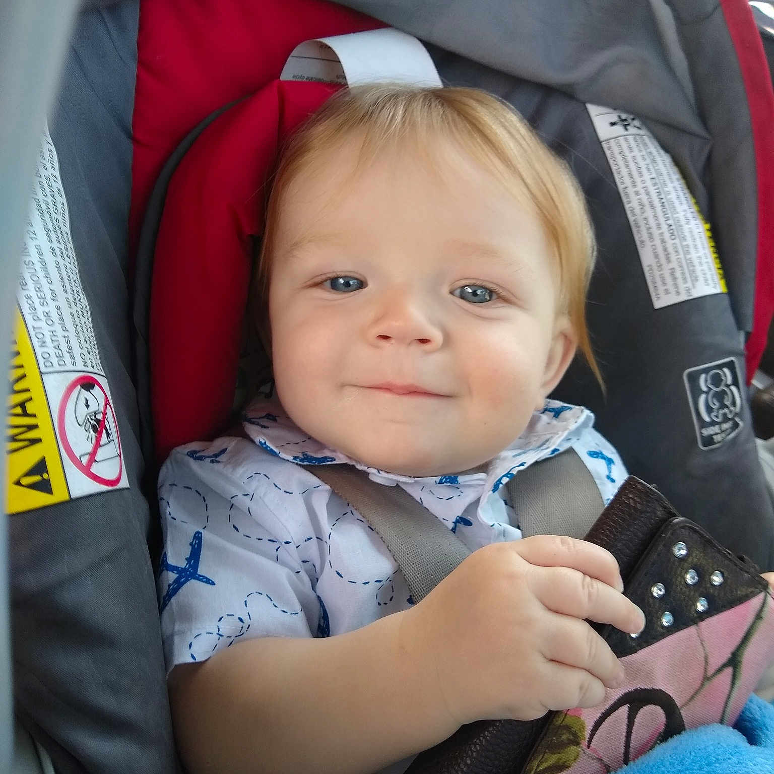 Konnor is registered to the contest to win money with this photo: baby, baby_carriage, baby_in_car_seat, baby_products, car_seat, child, person, product, skin, toddler