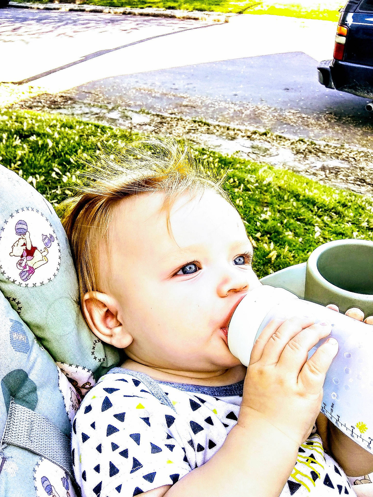 Konnor is registered to the contest to win money with this photo: baby, child, grass, person, plant, summer, toddler