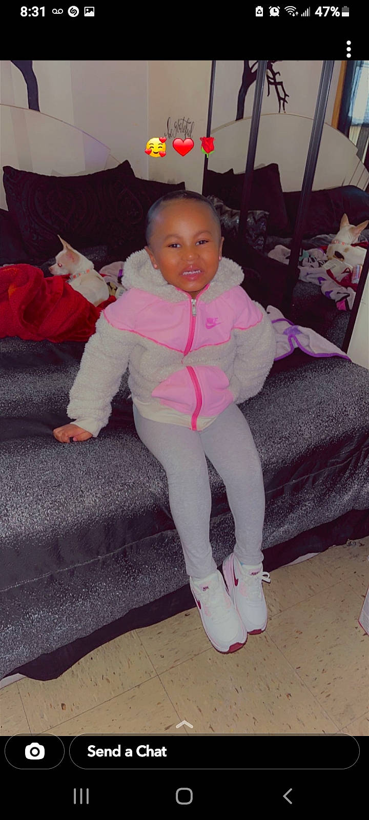 Corjae is registered to the contest to win money with this photo: baby_toddler_clothing, cheek, comfort, eye, fun, happy, head, human_body, human_leg, knee, lap, leg, magenta, person, pink, sleeve, smile, sock, textile, thigh