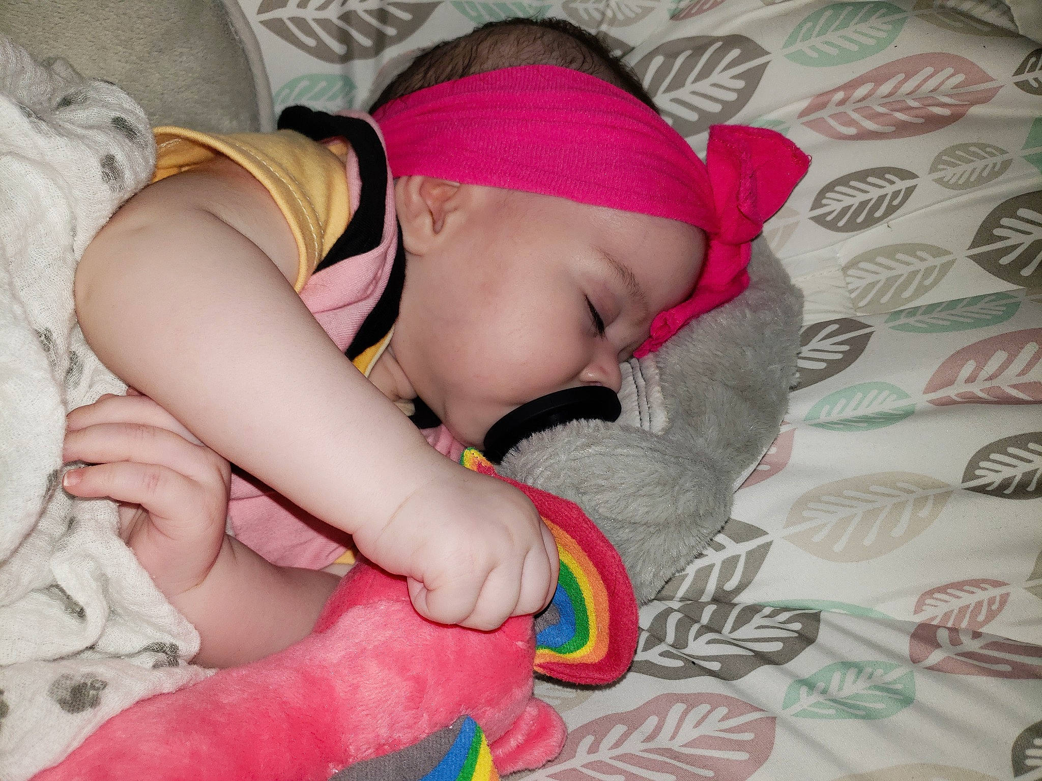 Esperanza joined the competition — help win amazing prizes! baby, baby_sleeping, baby_toddler_clothing, comfort, eye, finger, hand, human_body, joint, knee, leg, linens, mouth, nail, person, pink, skin, textile, thigh, toddler