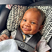 Denym is registered to the contest to win money with this photo: accessories, baby, babylaughing, belt, bodypart, car, car_interior, carseat, cushion, face, finger, happy, head, homedecor, person, photography, portrait, smile, transportation, vehicle