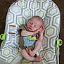 Charles joined the competition — help win amazing prizes! baby, infant, sleeping, bouncer, patterned, carpet, clothing, cute, peaceful, child, resting, indoors, small, newborn, soft, comfort, toddler, seat, hands, feet