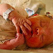 Olivia joined the competition — help win amazing prizes! baby, child, closeup, cute, embroidery, fabric, face, floral, hand, headband, hospital_bracelet, infant, newborn, peaceful, portrait, resting, skin, sleeping, soft, tiny_fingers