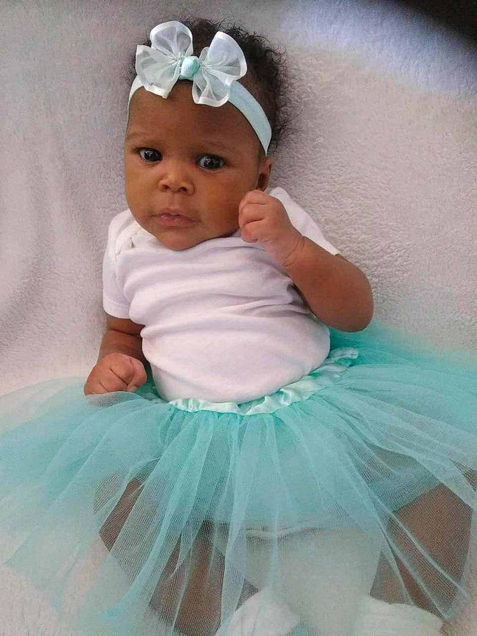 Ny'Asia joined the competition — help win amazing prizes! baby, baby_bloomers, baby_products, baby_toddler_clothing, ballet_tutu, child, clothing, costume, costume_accessory, hair_accessory, headpiece, headwear, person, pink, product, toddler, turquoise