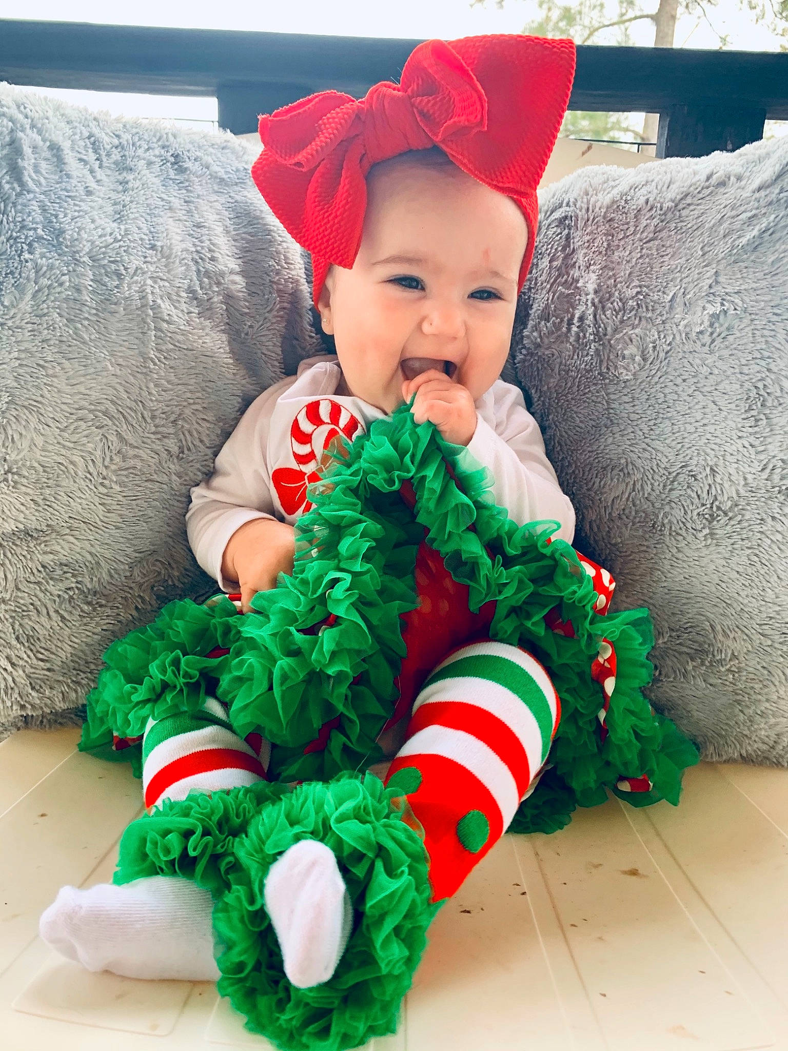 Blakeleigh joined the competition — help win amazing prizes! baby, baby_toddler_clothing, bonnet, christmas, christmas_eve, costume_accessory, costume_hat, fictional_character, fur, holiday, human, human_body, person, plush, red, sock, stuffed_toy, textile, toddler, toy