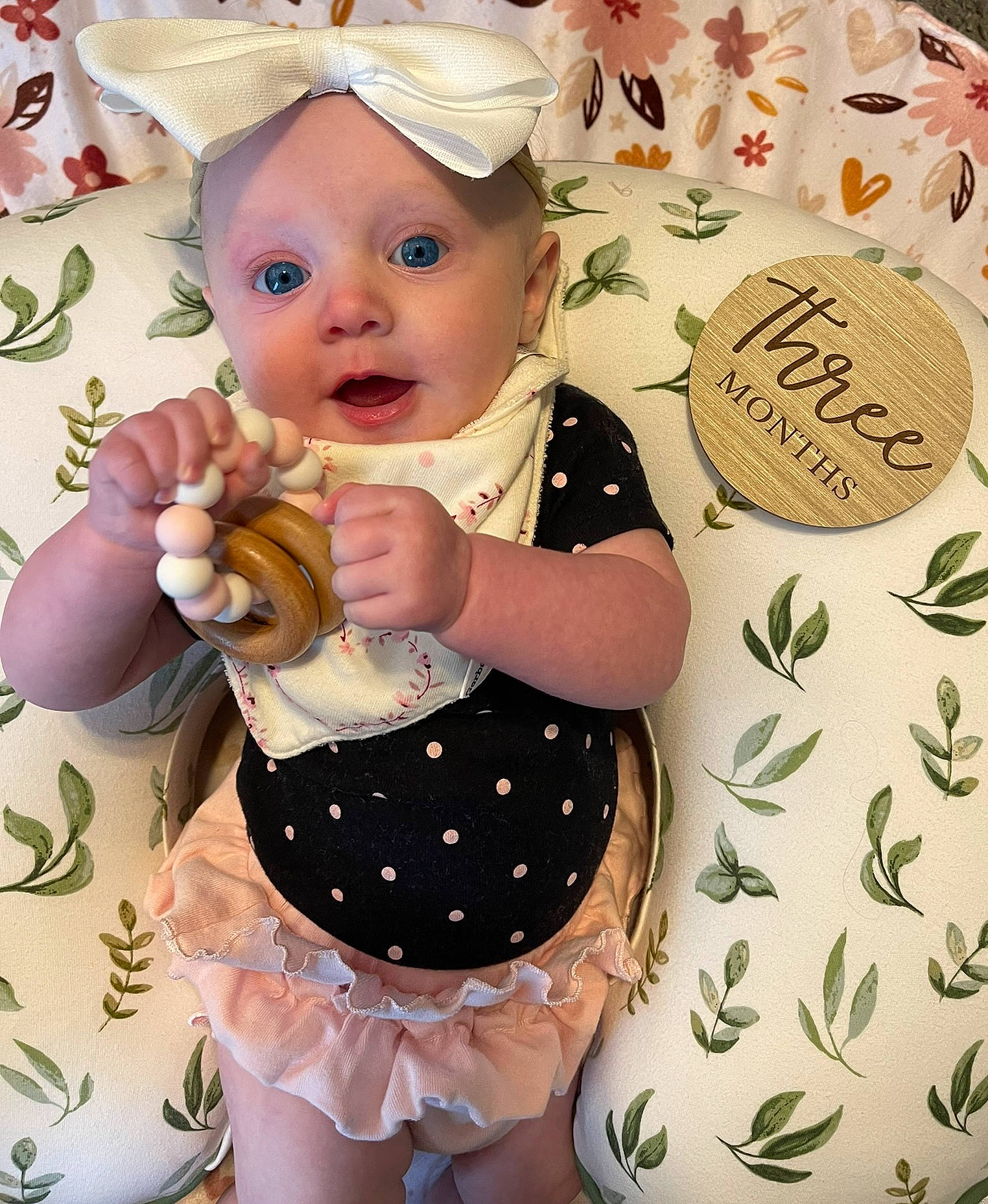 Maesyn is registered to the contest to win money with this photo: baby, baby_toddler_clothing, beauty, cheek, child, day_dress, facial_expression, finger, happy, headgear, pattern, person, photograph, pink, product, skin, sleeve, surprise, textile, toddler