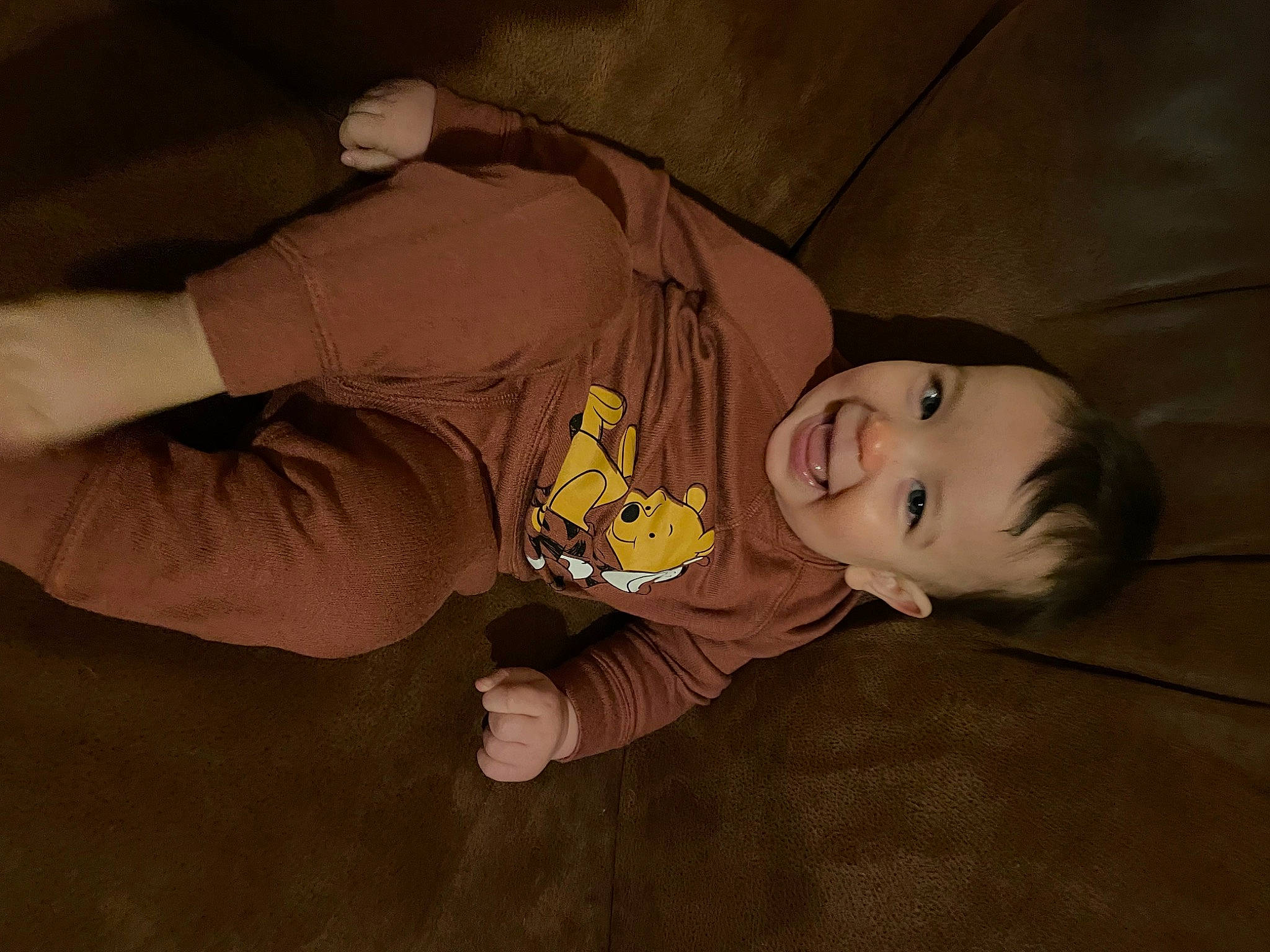 Giovanni is registered to the contest to win money with this photo: baby, baby_toddler_clothing, cheek, child, comfort, elbow, flash_photography, flooring, fun, grass, hardwood, head, joy, mouth, nose, person, room, sitting, sleeve, smile