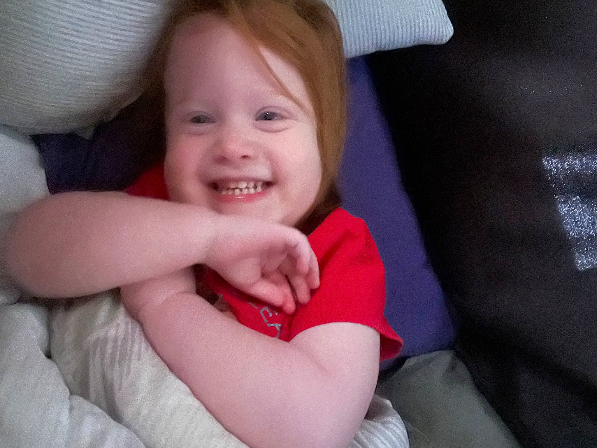 Mya joined the competition — help win amazing prizes! auto_part, baby, car_seat, cheek, child, comfort, electric_blue, finger, fun, gesture, happy, joy, lip, mouth, neck, nose, person, skin, smile, thumb