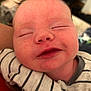 Waylon is registered to the contest to win money with this photo: baby, sleeping, face, closeup, infant, skin, redness, clothing, striped, indoors, peaceful, young, person, portrait, newborn, resting, child, cute, soft, relaxed