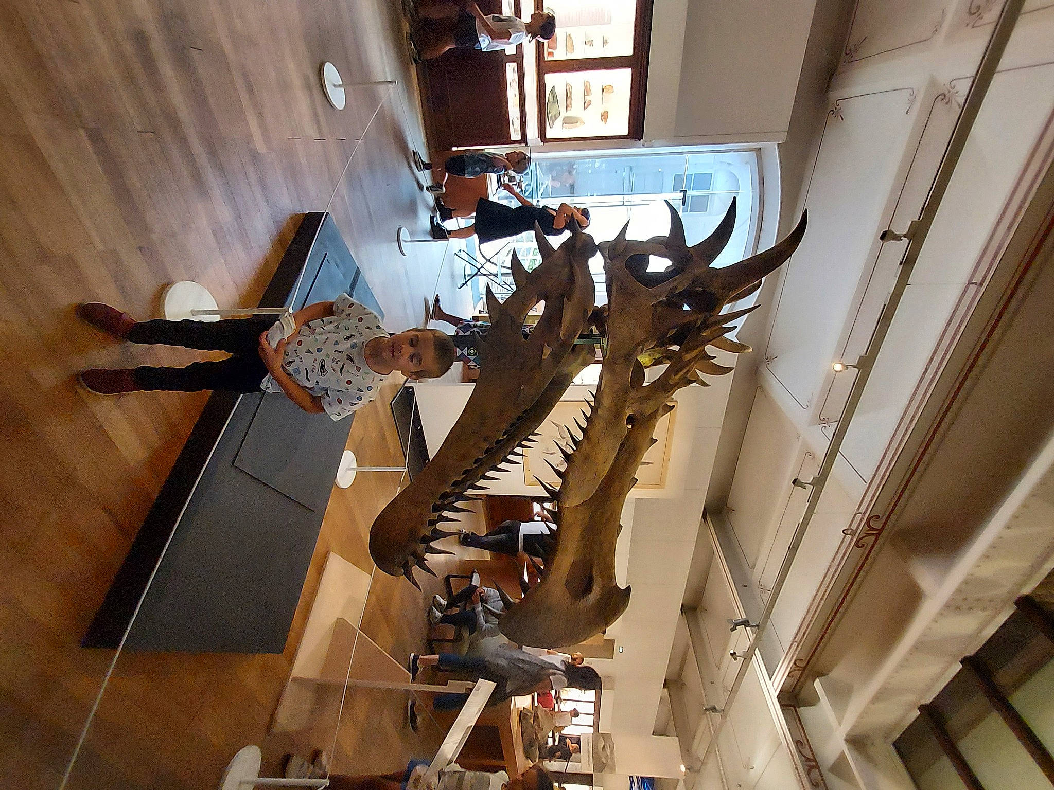 Kenzo a rejoint le concours — aidez-le/la à gagner de superbes lots ! art, building, ceiling, daylighting, dinosaur, extinction, flooring, handrail, hardwood, light_fixture, lobby, machine, metal, person, plant, room, skeleton, space, visual_arts, window