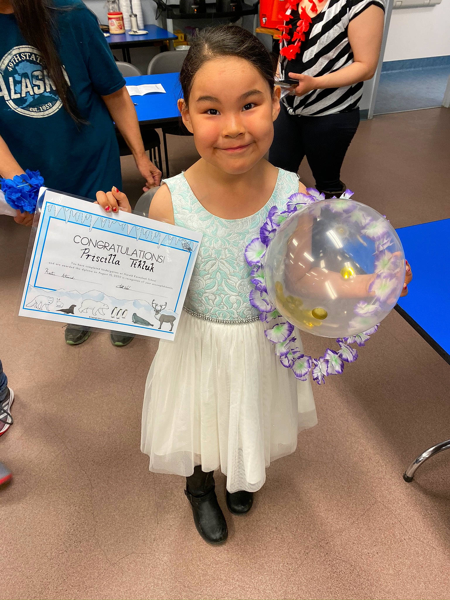 Priscilla joined the competition — help win amazing prizes! blue, child, costume, event, fun, happy, jewellery, joy, necklace, person, public_event, recreation, room, sandal, school, smile, snapshot, t_shirt, toddler, tradition