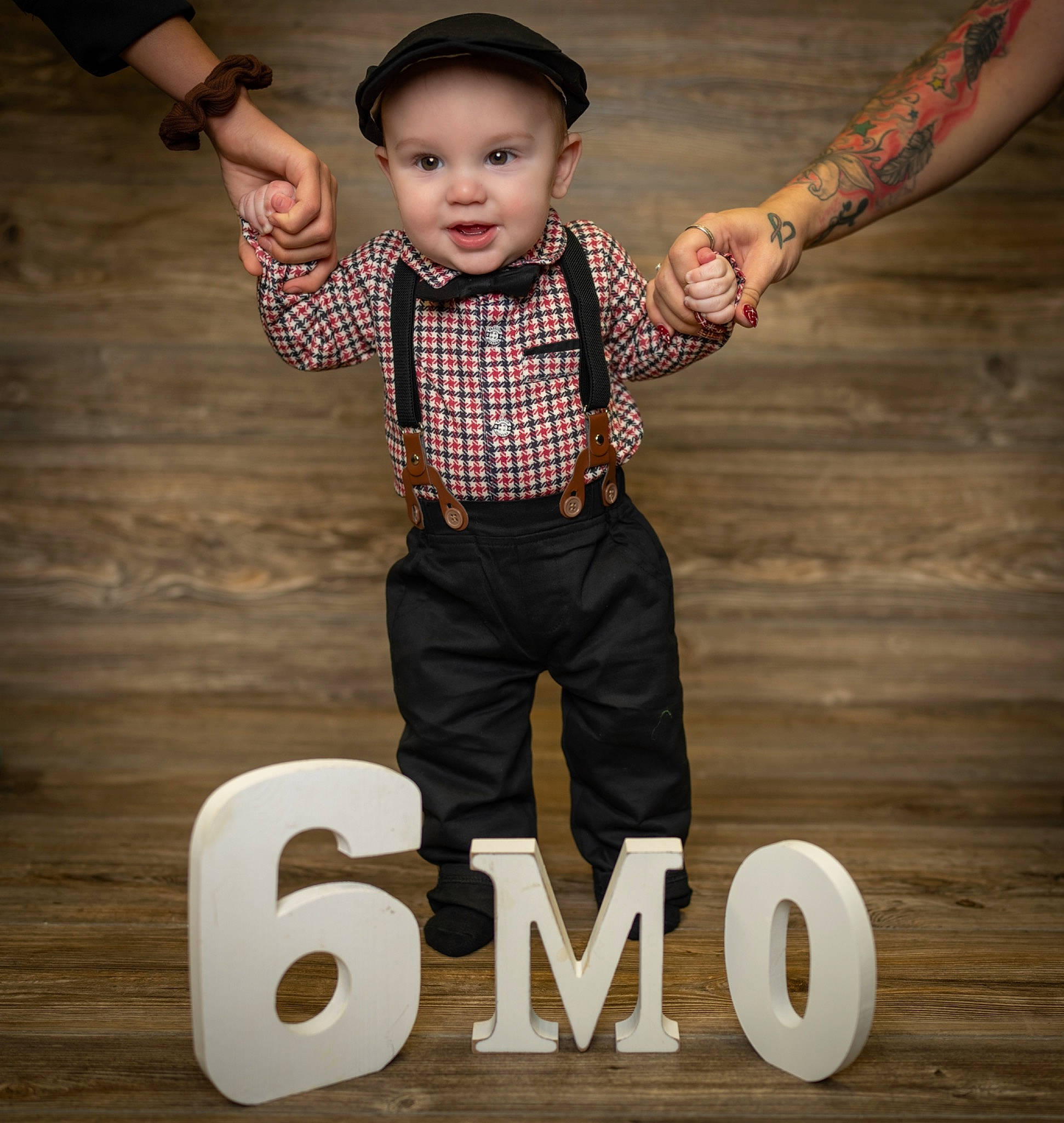 Daxton joined the competition — help win amazing prizes! arm, baby, baby_toddler_clothing, child, clothing, cool, dress_shirt, face, flash_photography, font, formal_wear, fun, gesture, happy, headwear, pattern, person, sleeve, toddler, white