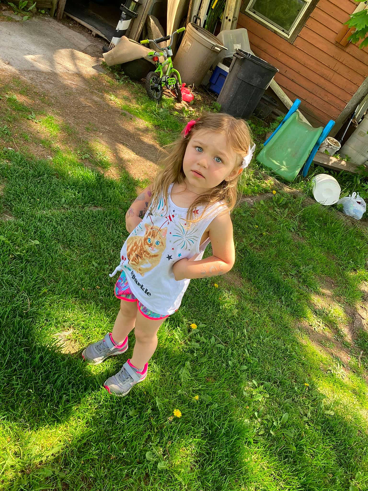 Sutton is registered to the contest to win money with this photo: child, event, fun, garden, grass, grass_family, green, groundcover, happy, landscape, landscaping, lawn, leisure, people_in_nature, person, plant, recreation, sandal, shrub, toddler