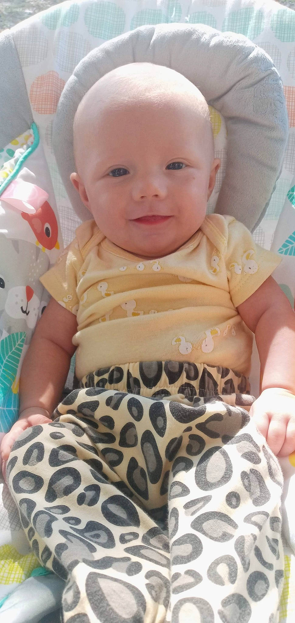 Mallorie is registered to the contest to win money with this photo: arm, baby, baby_toddler_clothing, cheek, child, dress, eye, facial_expression, happy, iris, linens, neck, person, pink, product, skin, sleeve, smile, textile, toddler