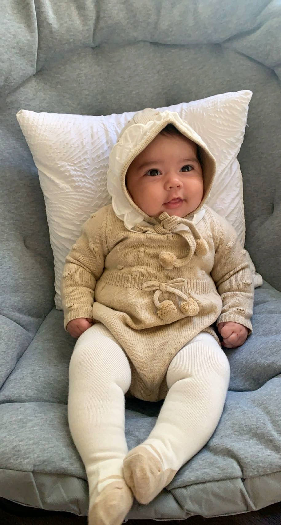 Antonella joined the competition — help win amazing prizes! baby, baby_sleeping, baby_toddler_clothing, cheek, comfort, eye, face, head, headgear, headwear, human_body, human_leg, knee, linens, neck, nose, person, skin, sleeve, textile