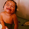 toddler, child, bath, water, smile, happy, wet_hair, bathtub, skin, face, hand, bathroom, soap, liquid, cleaning, playful, joy, childhood, cute, fun