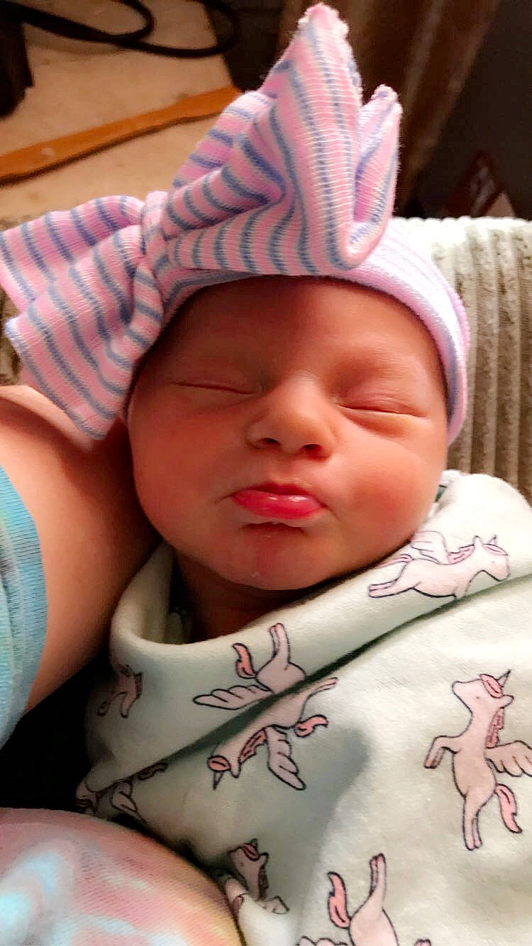 Carter Mae is registered to the contest to win money with this photo: baby, bedtime, birth, cheek, child, forehead, headwear, lip, nose, person, pink, skin, toddler