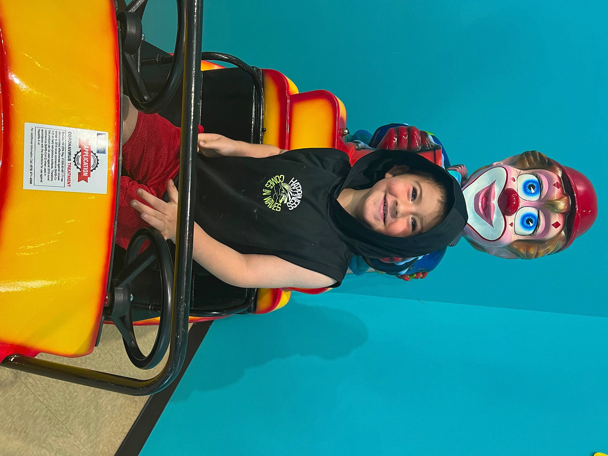 Kingston joined the competition — help win amazing prizes! automotive_design, automotive_exterior, automotive_tire, automotive_wheel_system, bumper, electric_blue, fender, fun, hat, headwear, hood, joy, leisure, motor_vehicle, person, personal_protective_equipment, recreation, smile, t_shirt, tire