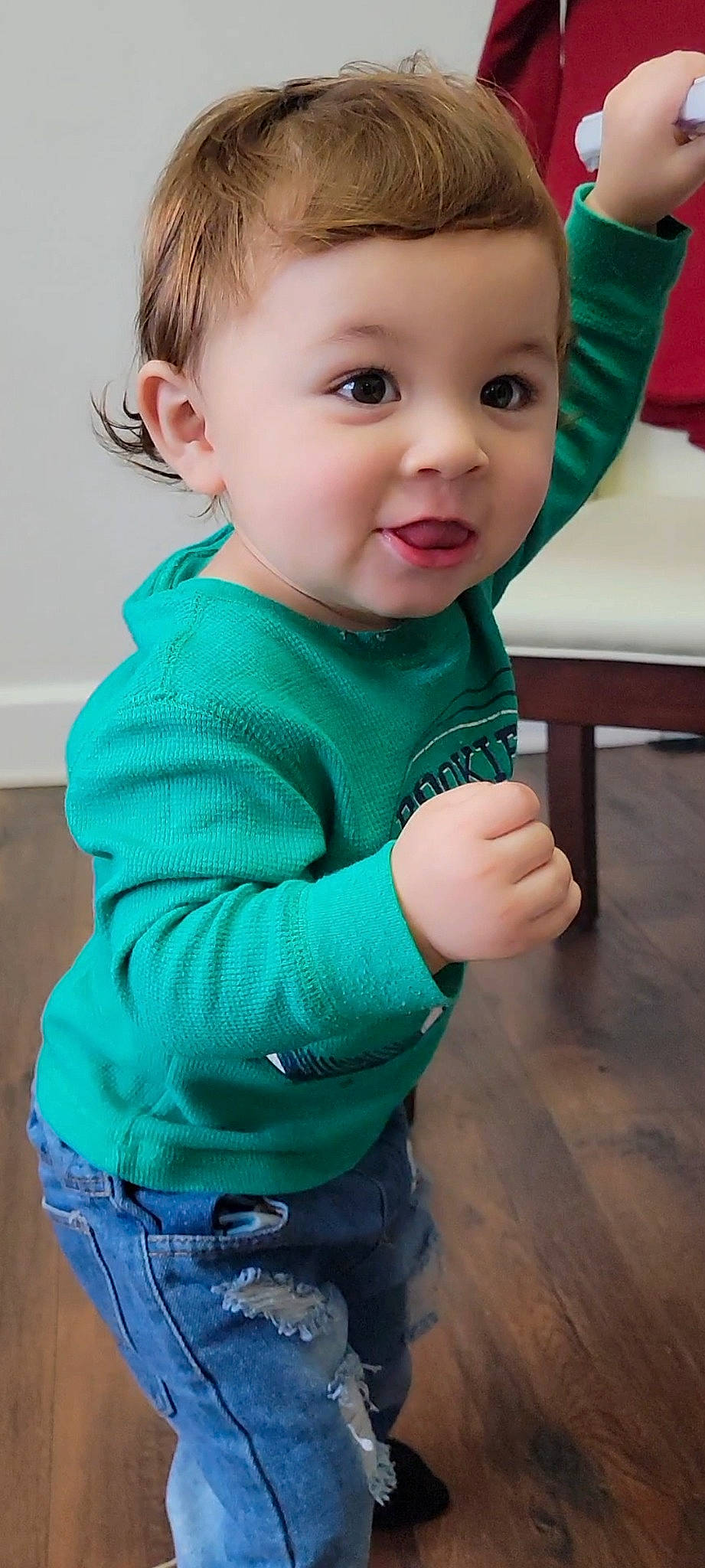 Liam joined the competition — help win amazing prizes! baby, baby_toddler_clothing, cheek, child, chin, electric_blue, eye, eyelash, gesture, grass, happy, nose, person, play, sitting, skin, sleeve, t_shirt, thumb, toddler