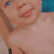 Koda joined the competition — help win amazing prizes! toddler, child, face, blue_eyes, curly_hair, smile, portrait, vintage_filter, vhs_effect, timestamp, indoor, skin, expression, closeup, nostalgia, young_child, cute, baby, head_and_shoulders, retro