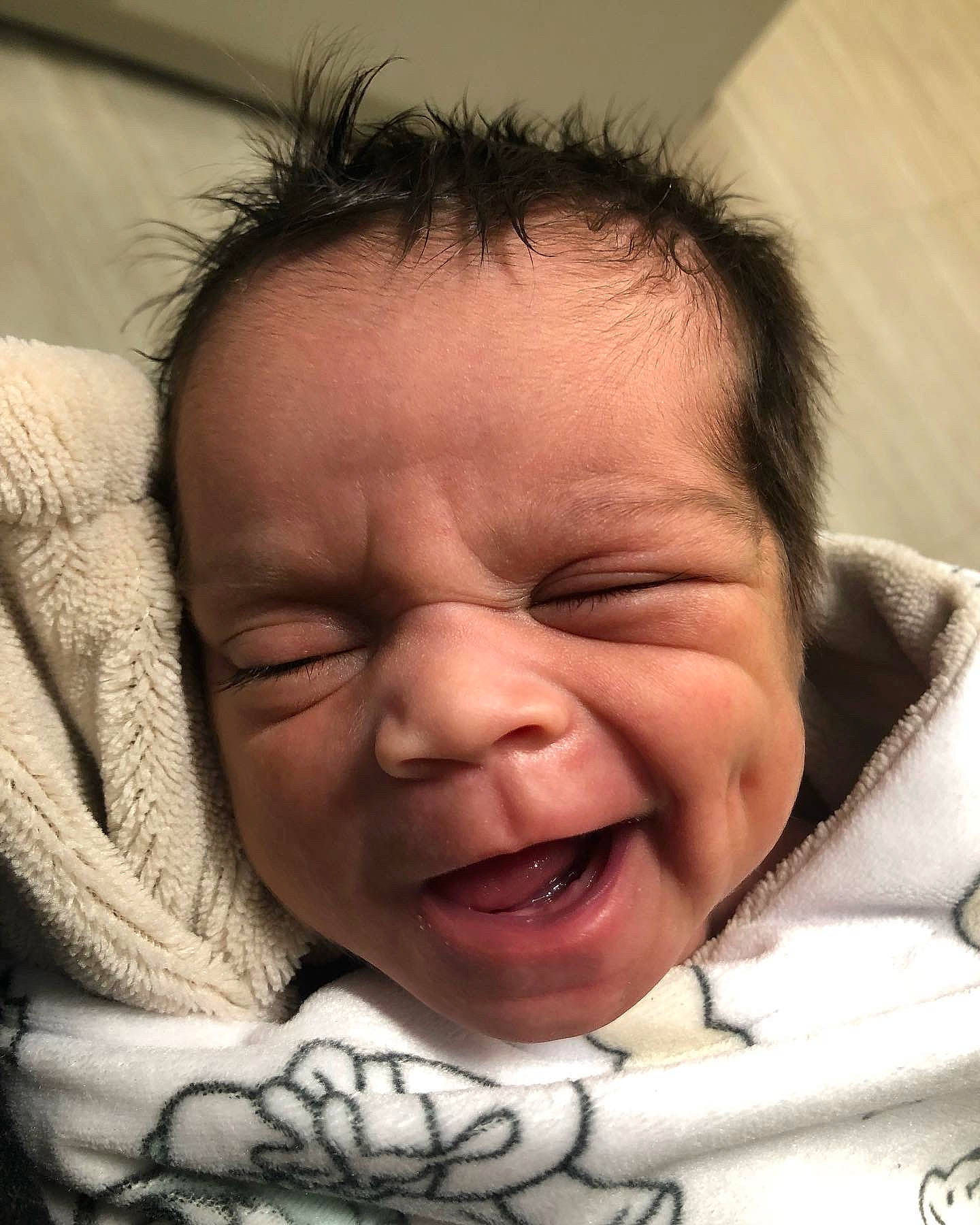 Everlee is registered to the contest to win money with this photo: baby, cheek, child, chin, close_up, comfort, crying, ear, eyebrow, gesture, happy, jaw, lip, mouth, nose, person, skin, smile, toddler, tooth