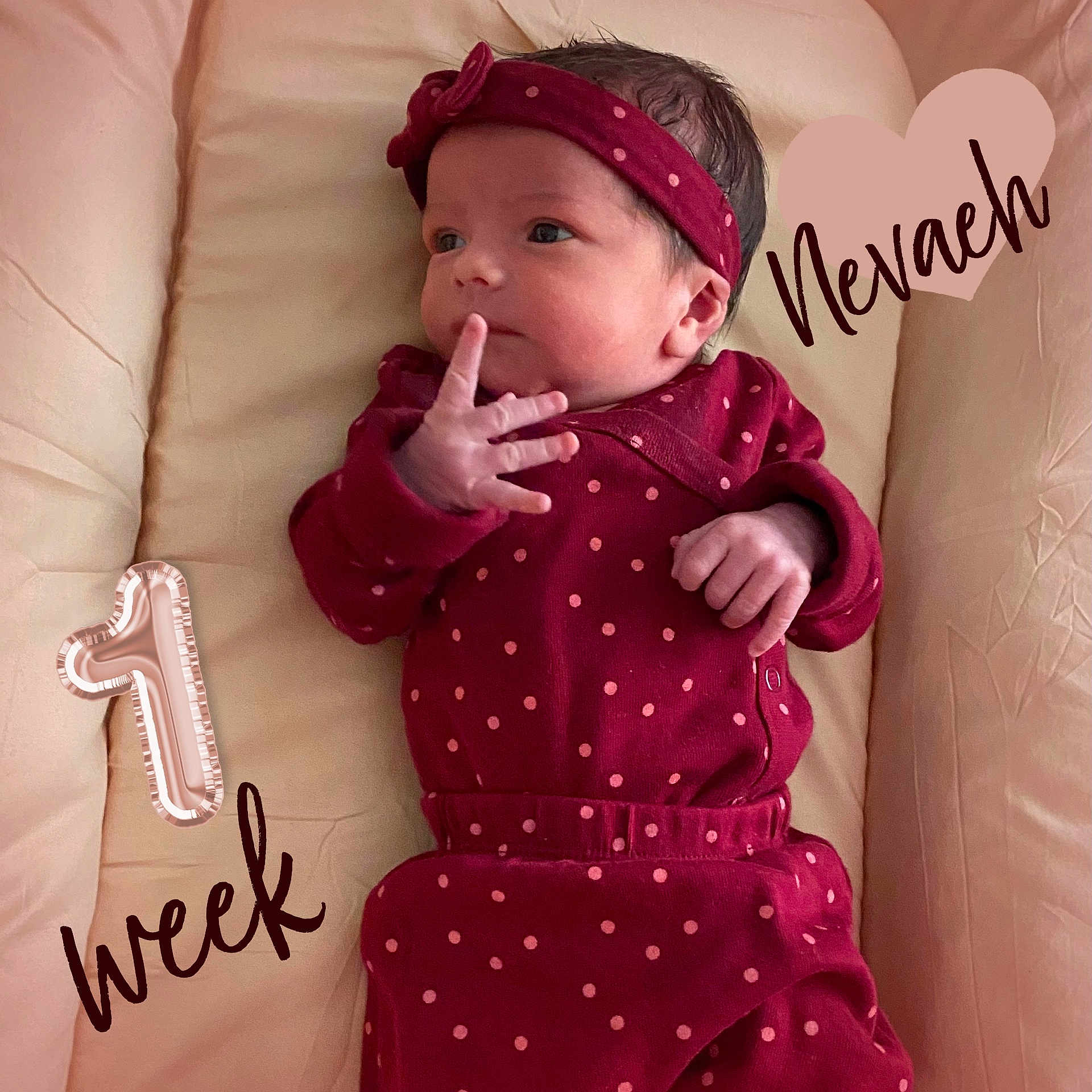 Nevaeh joined the competition — help win amazing prizes! baby, blanket, bodypart, clothing, cushion, face, finger, furniture, glove, hand, hat, head, homedecor, newborn, pajamas, people, person, photography, portrait, text