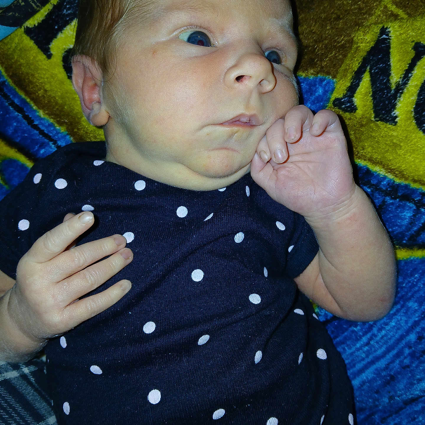 Jasmine joined the competition — help win amazing prizes! accessories, baby, blanket, bodypart, clothing, cushion, face, finger, furniture, hand, head, homedecor, newborn, pattern, person, photography, portrait, quilt, sleeping, t_shirt