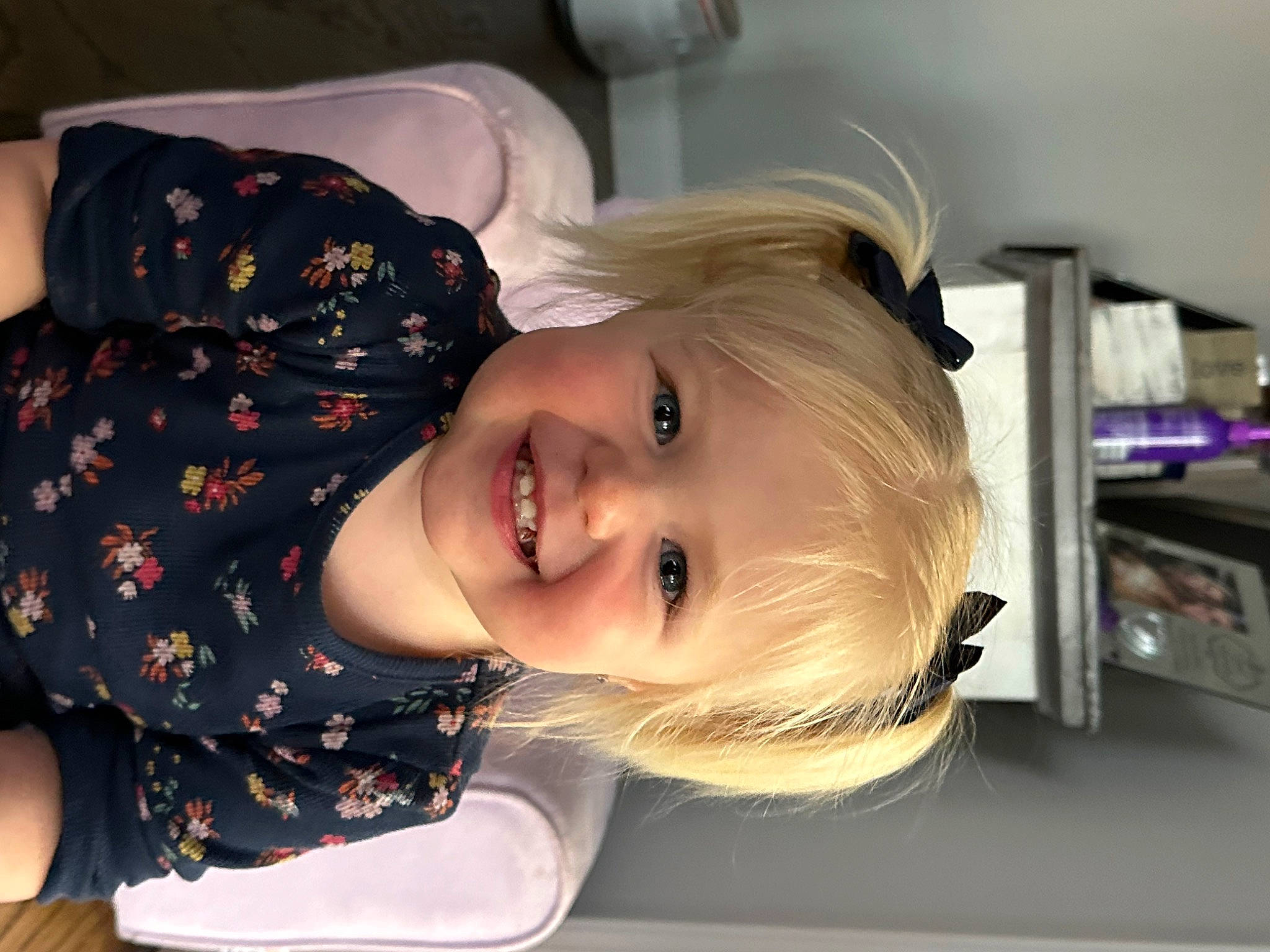 Aviana joined the competition — help win amazing prizes! baby, baby_toddler_clothing, cheek, child, comfort, cooking, eyelash, flooring, fun, happy, joy, laugh, pattern, person, room, sitting, sleeve, smile, toddler