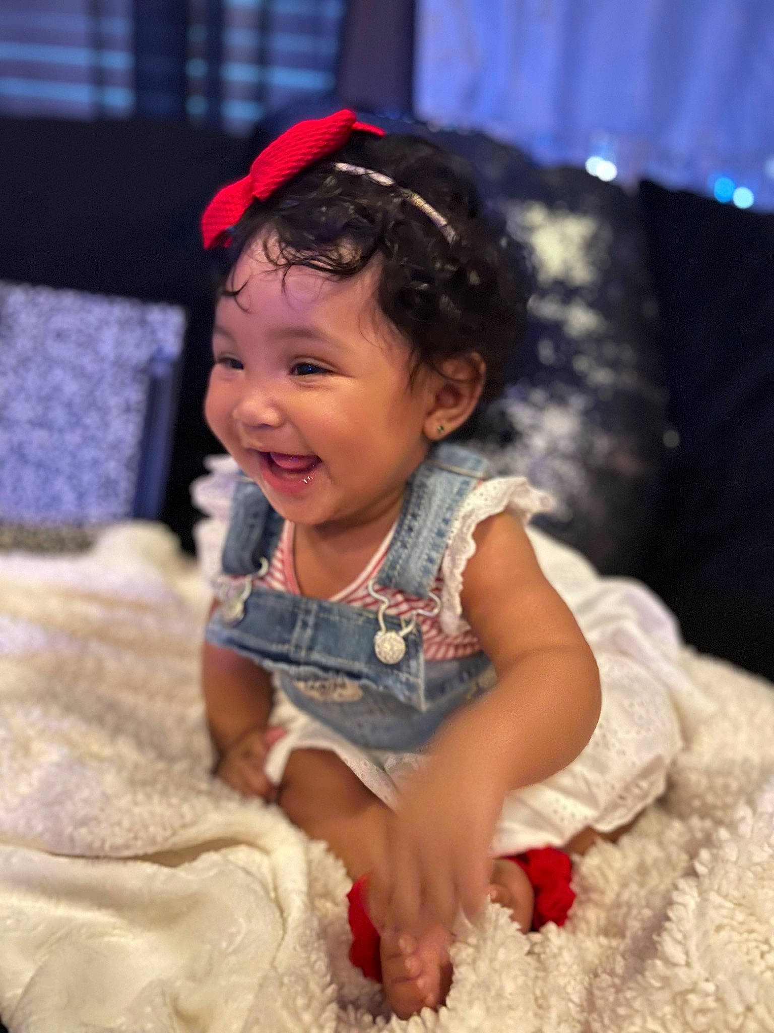 Symphony joined the competition — help win amazing prizes! baby, baby_toddler_clothing, cap, child, event, eyewear, facial_expression, fashion_accessory, flash_photography, fun, happy, leisure, magenta, person, pink, purple, sitting, skin, sleeve, smile