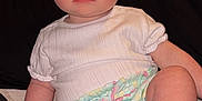 Journii joined the competition — help win amazing prizes! baby, child, infant, toddler, bow, turban, headwear, white_shirt, pastel_shorts, barefoot, feet, sitting, indoors, curtains, window, face, blue_eyes, skin, cute, portrait