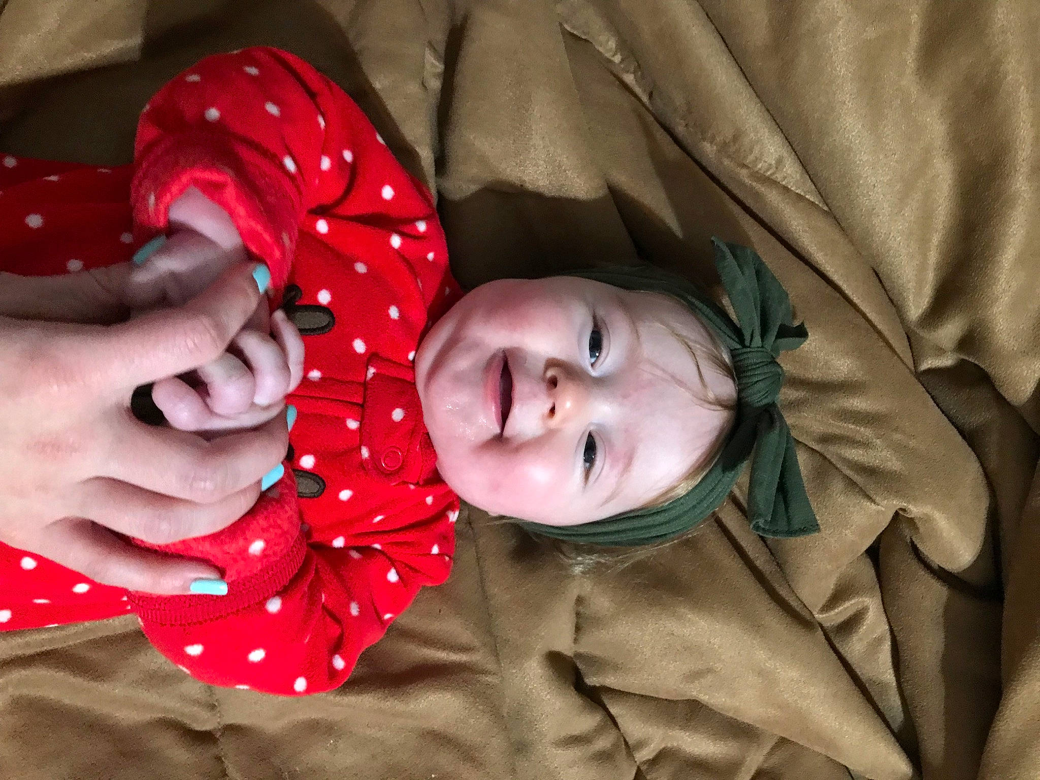 Lakelynn joined the competition — help win amazing prizes! baby, baby_toddler_clothing, beauty, carmine, child, comfort, fashion_accessory, fun, gesture, happy, linens, mouth, pattern, person, sitting, skin, sleeve, smile, toddler, tree