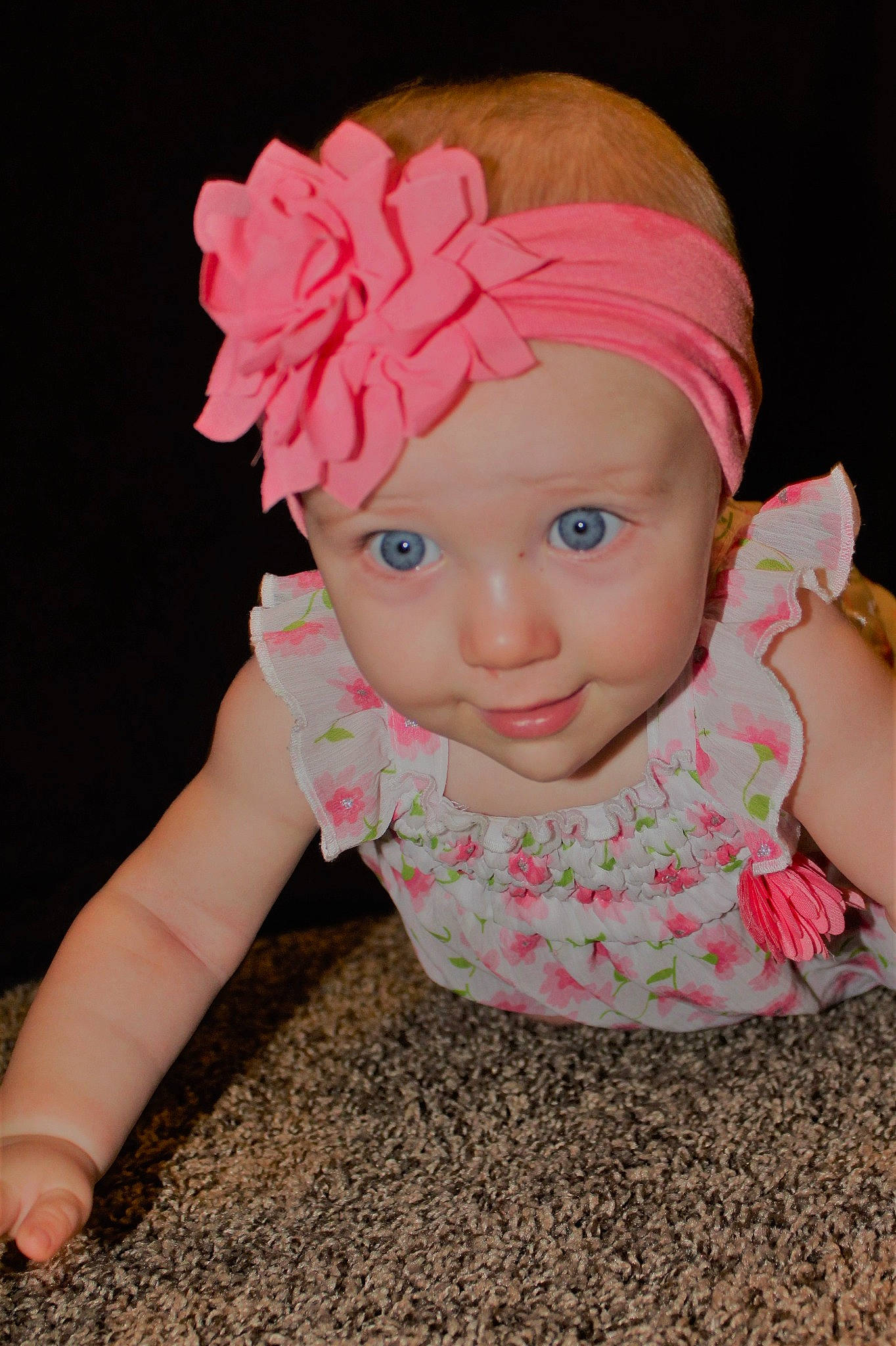 Emerald joined the competition — help win amazing prizes! baby, baby_products, baby_toddler_clothing, cheek, child, costume_accessory, fashion_accessory, flower, hair_accessory, hand, head, headband, headgear, headwear, person, pink, plant, product, skin, toddler