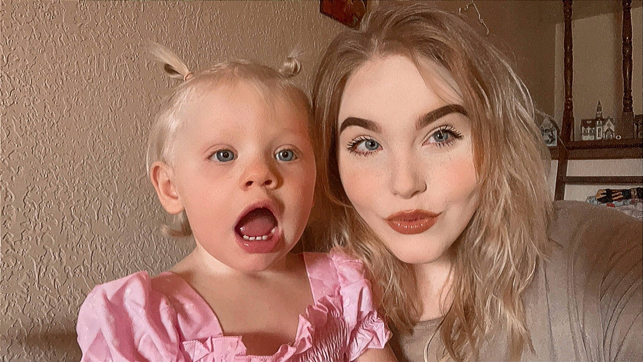 Hailey joined the competition — help win amazing prizes! baby, baby_toddler_clothing, blond, cheek, ear, eye, eyebrow, eyelash, face, flash_photography, fun, gesture, happy, iris, lip, mouth, nose, person, pink, skin