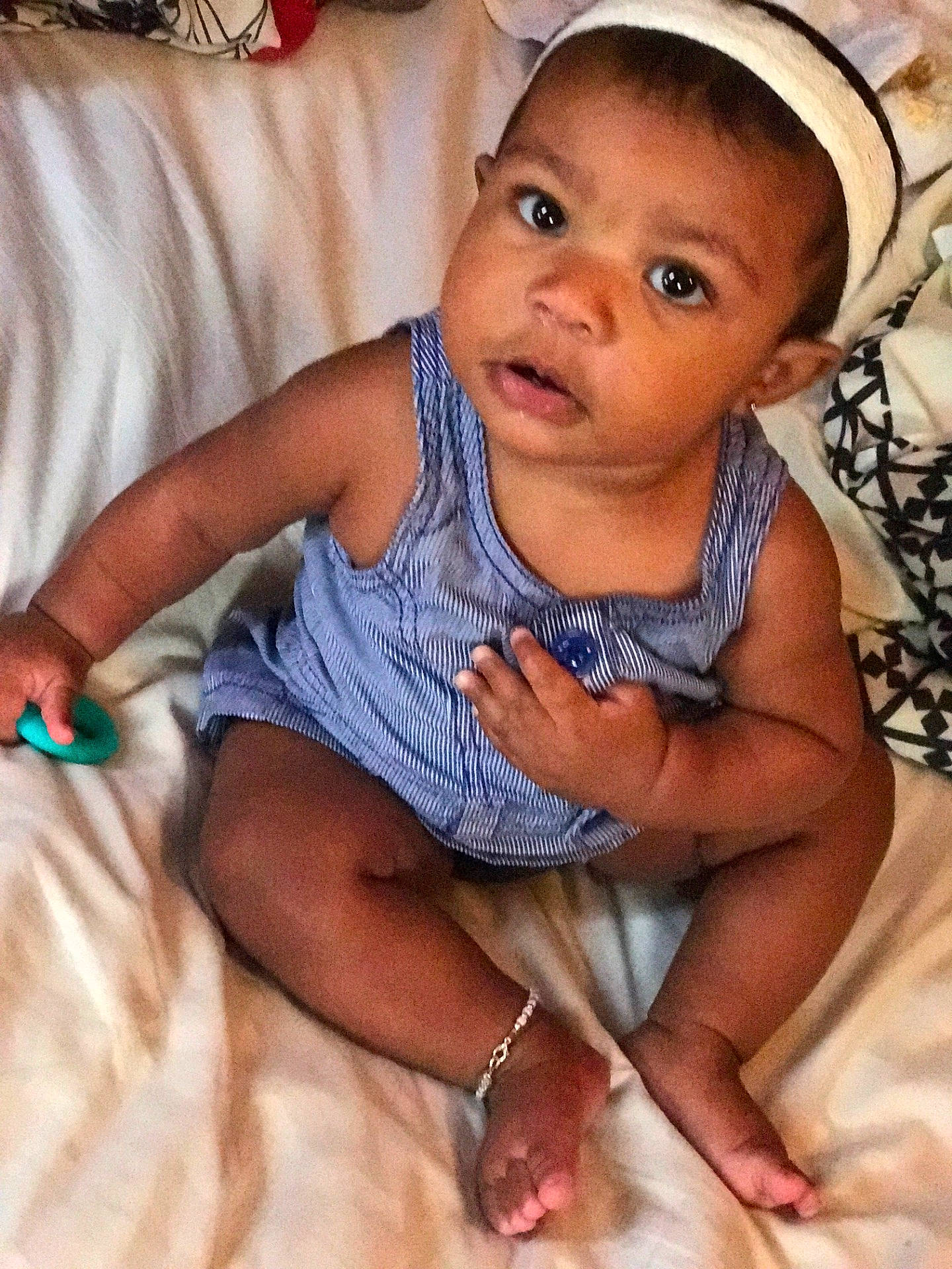 Aubri Davis joined the competition — help win amazing prizes! abdomen, arm, child, finger, girl, hand, headgear, infant, mouth, person, product, thumb, toddler