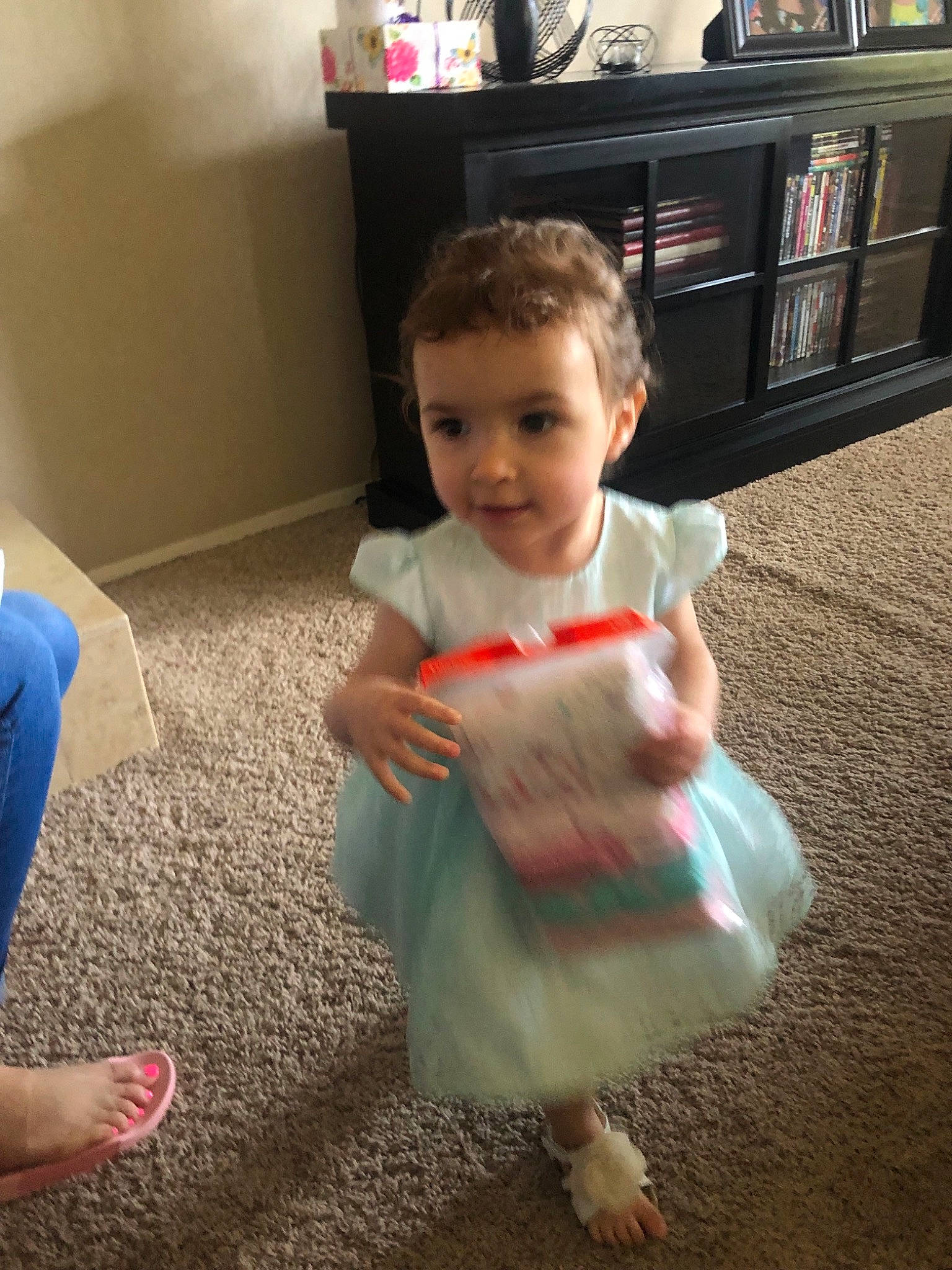 Lillianna joined the competition — help win amazing prizes! baby, child, floor, flooring, person, play, skin, toddler